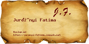 Jurányi Fatima névjegykártya